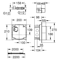 Grohe Eurocube E Fotoselli Ankastre İç Gövde görsel 2