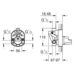 Grohe Non Rapido EHM Ankastre İç Gövde 33963000 görsel 2