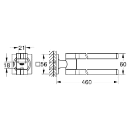 Grohe Allure New Altın İkili Havluluk görsel 2