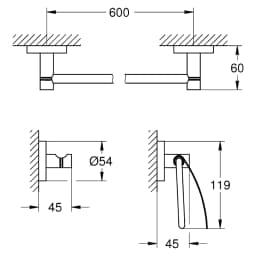 Grohe Essentials New Krom Aksesuar 40775001 görsel 2
