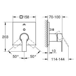 Grohe Allure New Altın Fırçalanmış Banyo Bataryası görsel 2
