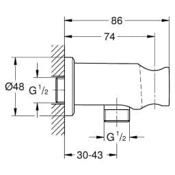 Grohe Rainshower Altın Fırçalanmış Duş Çıkışı - 26658GN0 görsel 2