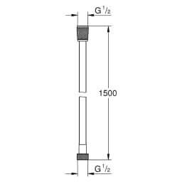 Grohe Silverflex TwistStop Antrasit Duş Hortumu görsel 2