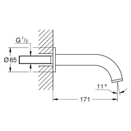 Grohe Atrio New Classic Bronz Fırçalanmış Çıkış Ucu görsel 2
