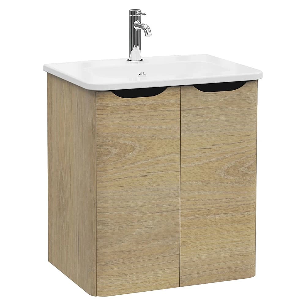 Vitra Integra Round 60 Cm Altın Meşe İki Kapaklı Lavabo Dolabı