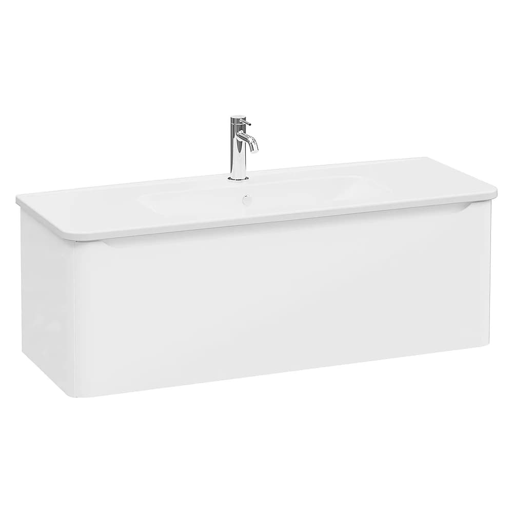 Vitra Integra Round 120 Cm Parlak Beyaz Tek Çekmeceli Lavabo Dolabı