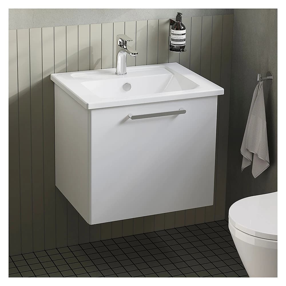 Vitra Root Flat 60 Cm Parlak Beyaz Tek Çekmeceli Lavabo Dolabı