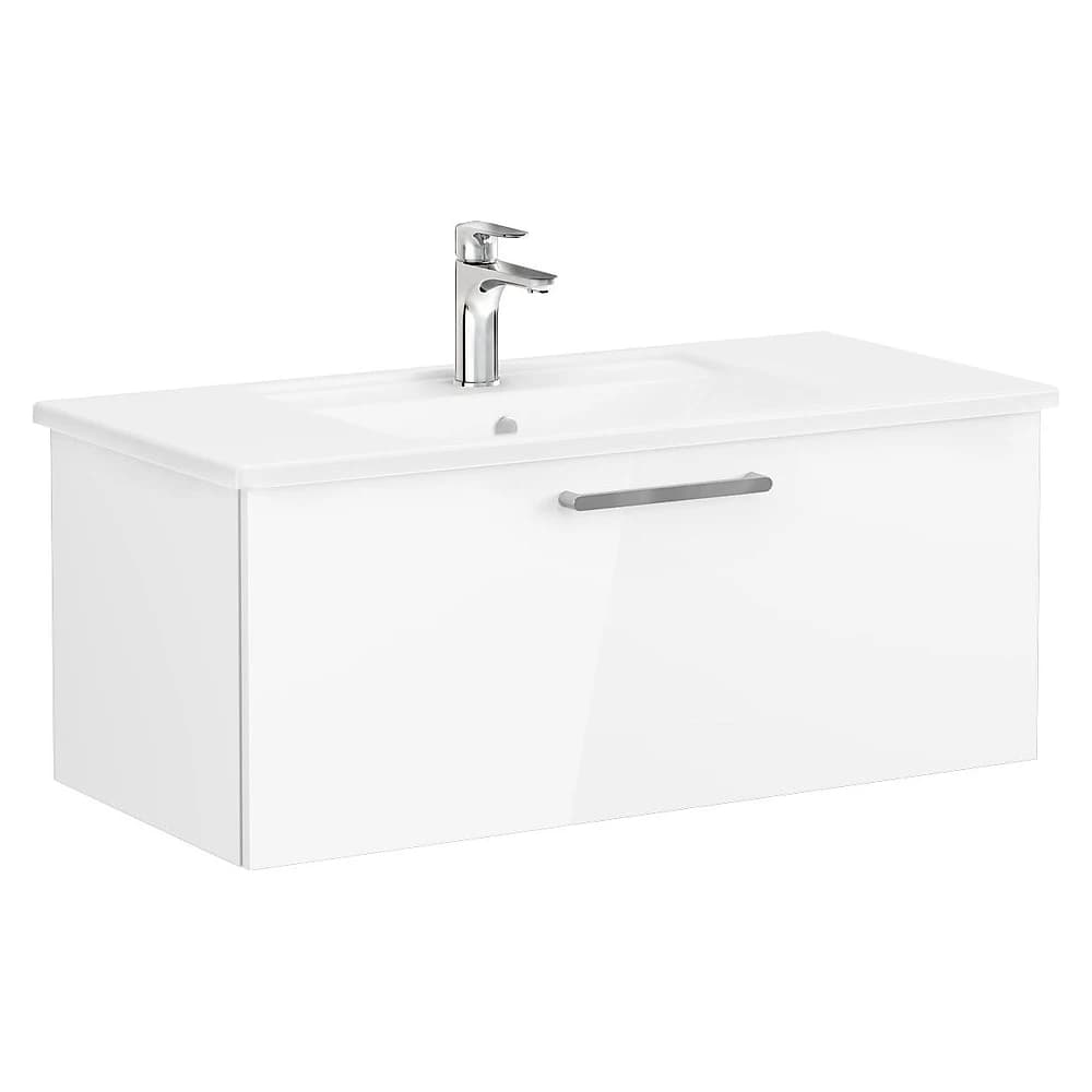 Vitra Root Flat 100 Cm Parlak Beyaz Tek Çekmeceli Lavabo Dolabı