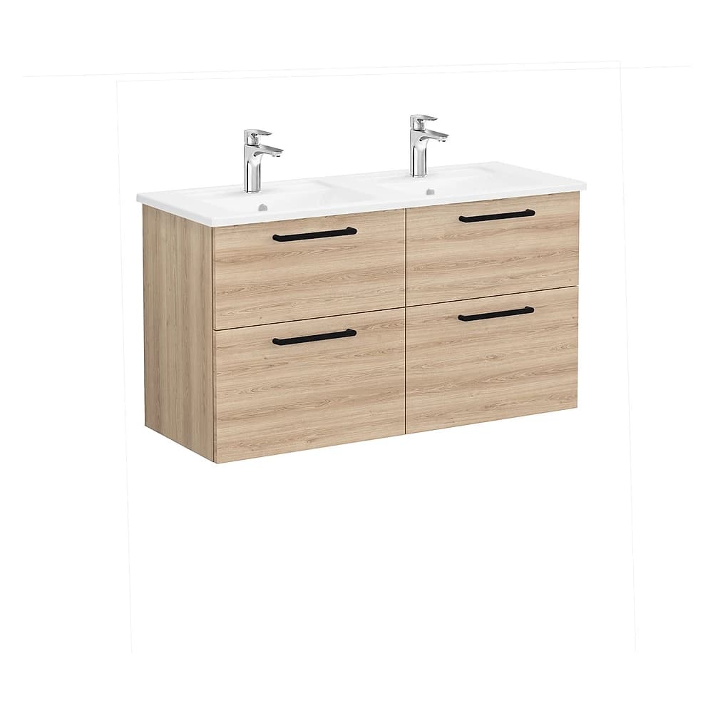 Vitra Root Flat 120 Cm Doğal Meşe Dört Çekmeceli Lavabo Dolabı