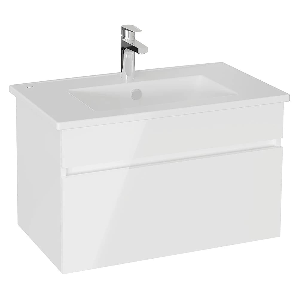Vitra Mia Plus Square 80 Cm Parlak Beyaz Tek Çekmeceli Lavabo Dolabı