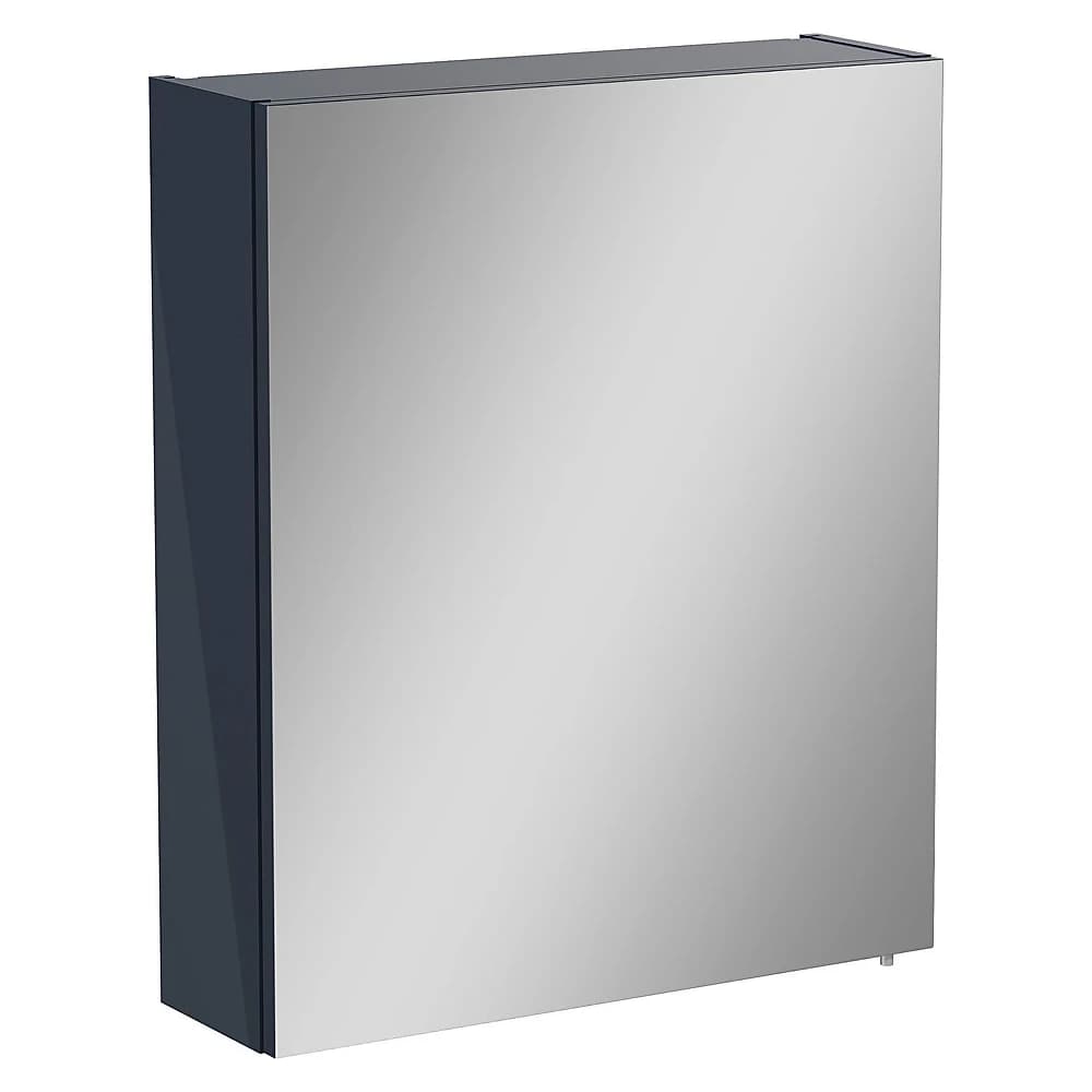 Vitra Mia Asimetrik 60 Cm Parlak Antrasit Tek Kapaklı Sol Dolaplı Ayna