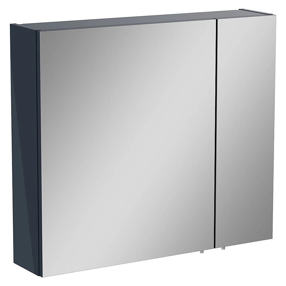 Vitra Mia Asimetrik 80 Cm Parlak Antrasit Dolaplı Ayna