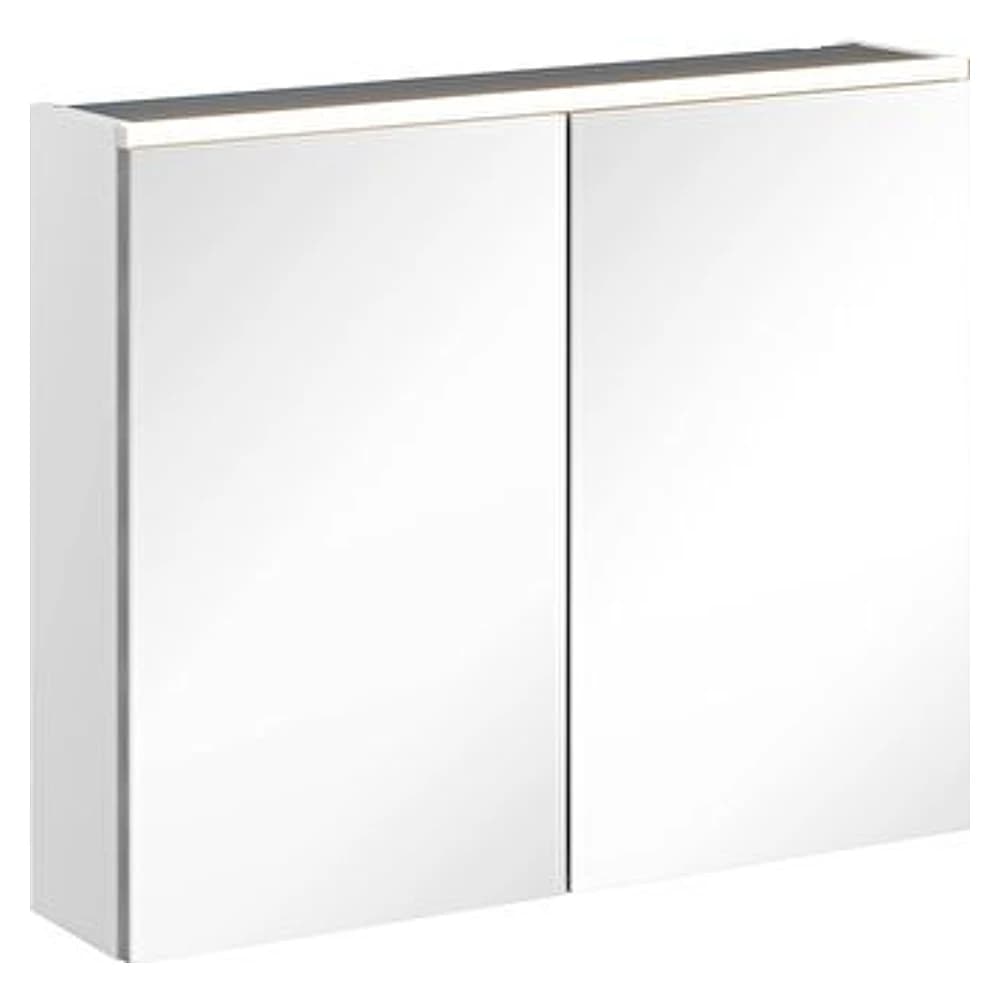 Vitra Core 80 Cm Mat Açık Gri İki Kapaklı Aydınlatmalı Dolaplı Ayna