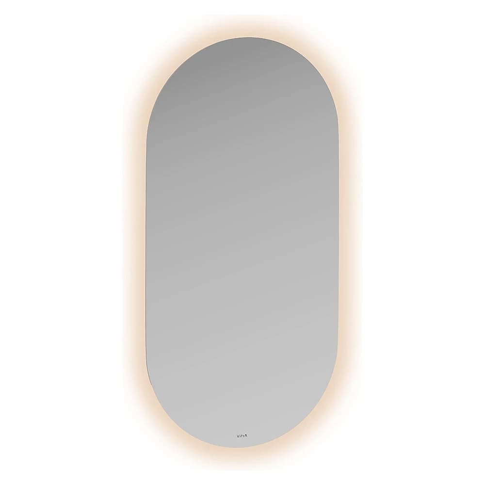 Vitra Prime 45 Cm Fırçalanmış Krom Sensörlü Led Aydınlatmalı Oval Ayna