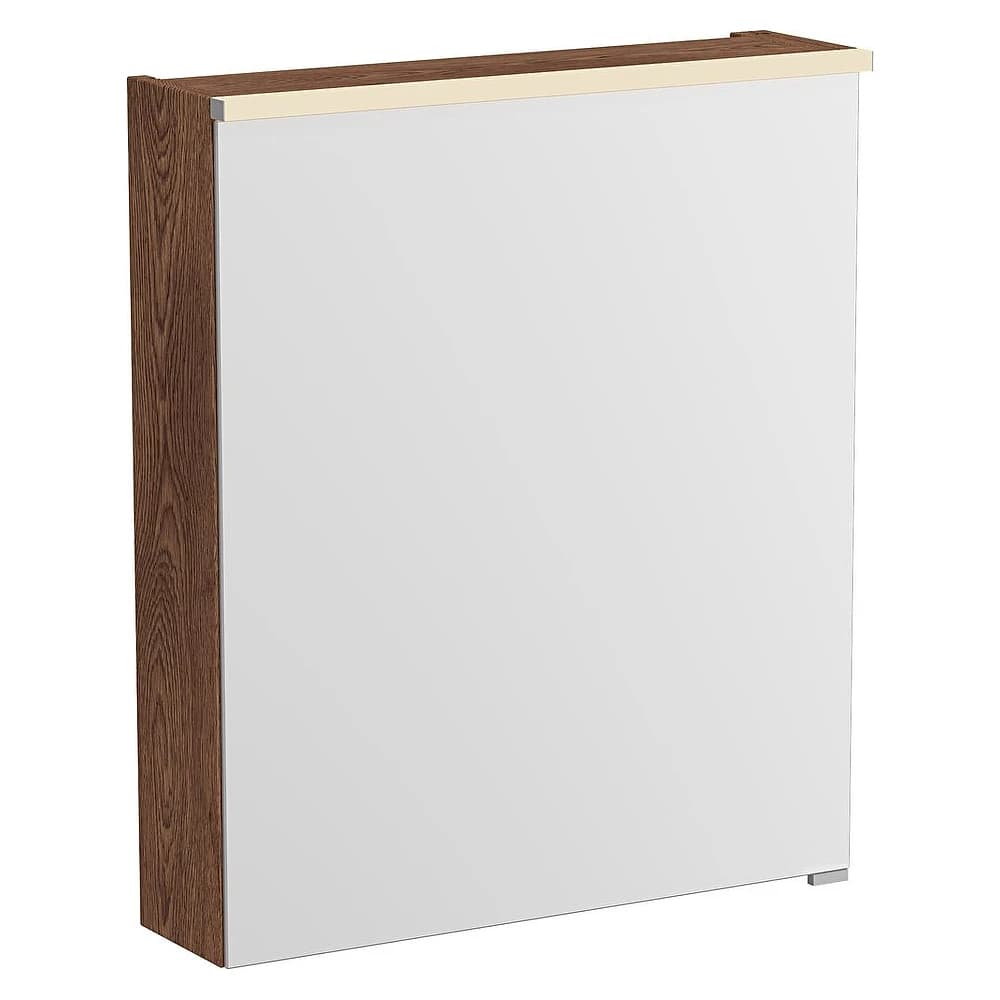 Vitra Metropole Edge 60 Cm Ceviz Tek Kapaklı Aydınlatmalı Sol Dolaplı Ayna