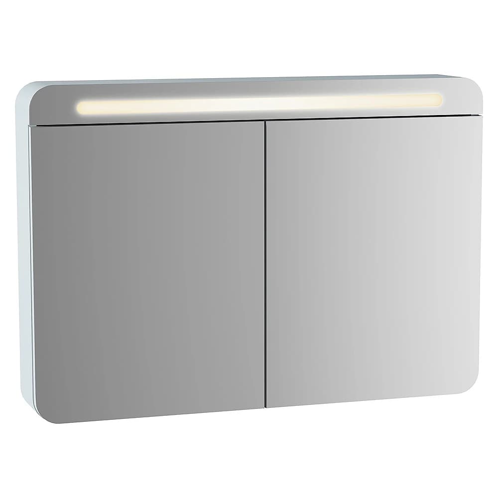 Vitra Sento 100 Cm Mat Beyaz İki Kapaklı Aydınlatmalı Dolaplı Ayna