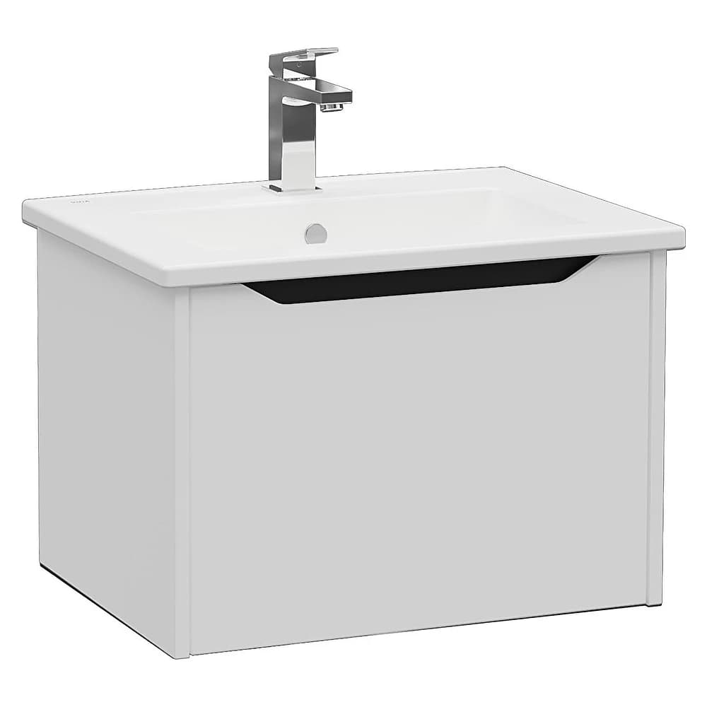 Vitra Integra Square 60 Cm Mat Açık Gri Tek Çekmeceli Lavabo Dolabı