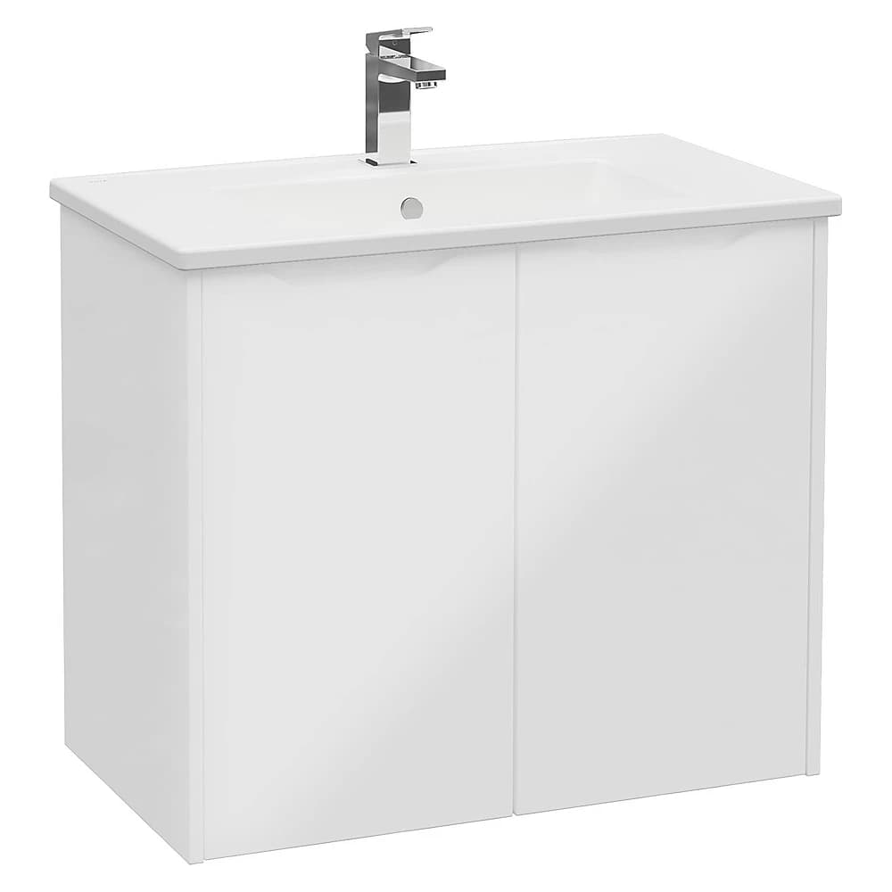 Vitra Integra Square 80 Cm Parlak Beyaz İki Kapaklı Lavabo Dolabı