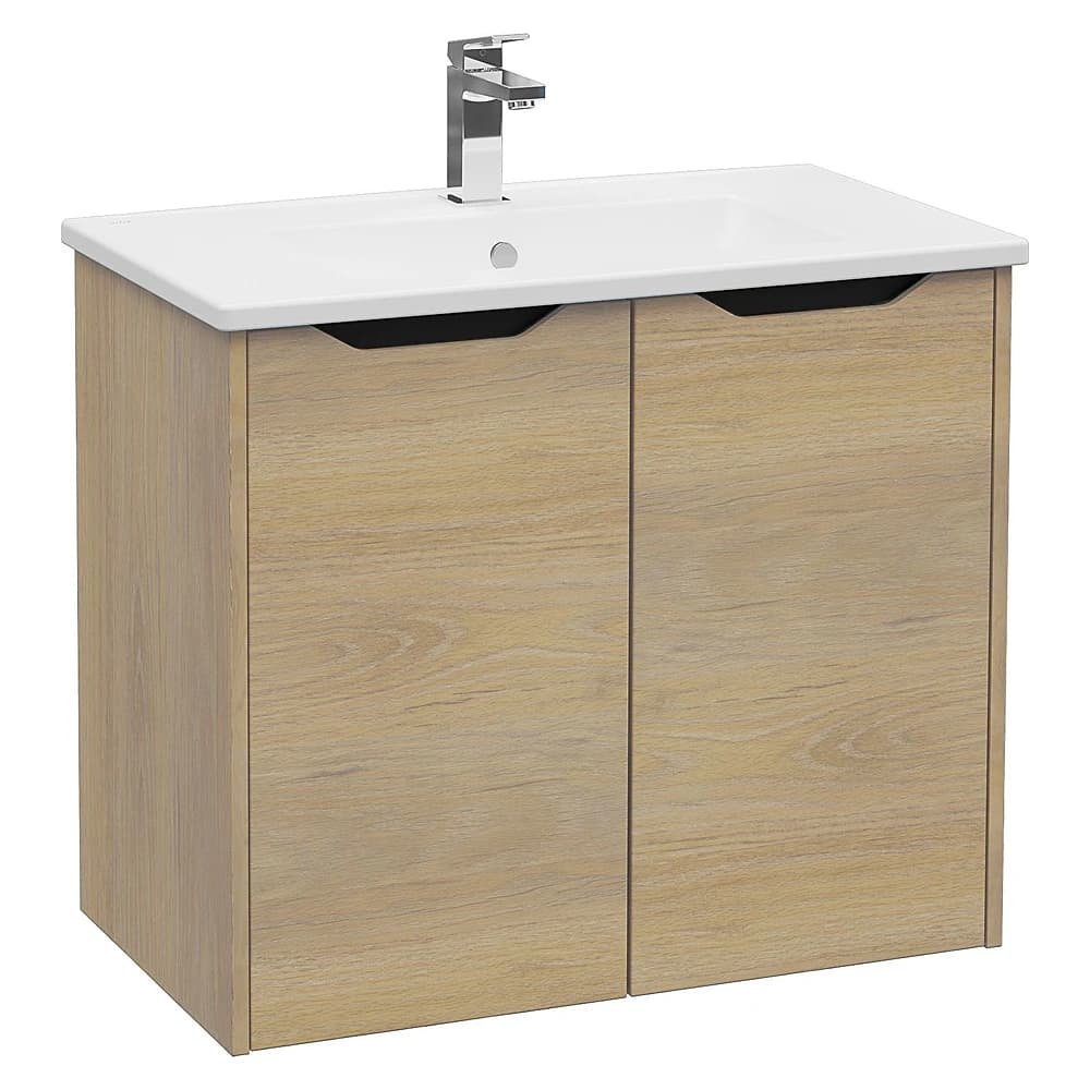 Vitra Integra Square 80 Cm Altın Meşe İki Kapaklı Lavabo Dolabı