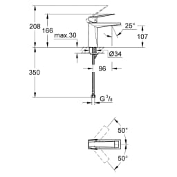 Grohe Allure Brilliant Krom M Lavabo Bataryası görsel 2