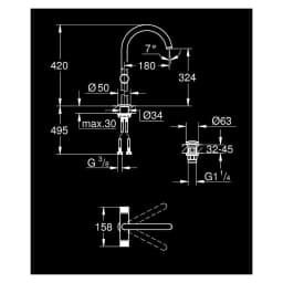 Grohe Atrio Private Collection Knob XL Lavabo Bataryası görsel 2