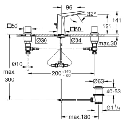 Grohe Allure Brilliant Paslanmaz Çelik Tezgah Üstü M Lavabo Bataryası görsel 2