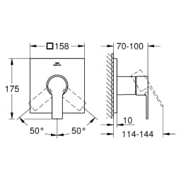 Grohe Allure New Altın Ankastre Banyo Bataryası görsel 2