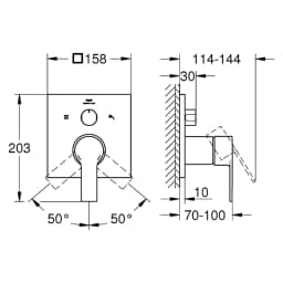 Grohe Allure New Altın Duvardan Banyo Bataryası görsel 2