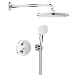 Grohe Grohtherm Convent. Concealed Krom Duvardan Duş Sistemi görsel 1