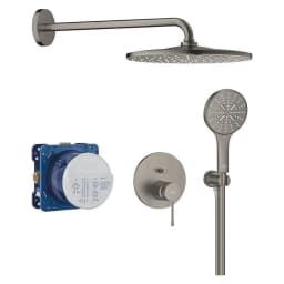 Grohe Essence New Antrasit Fırçalanmış Duvardan Duş Sistemi görsel 1