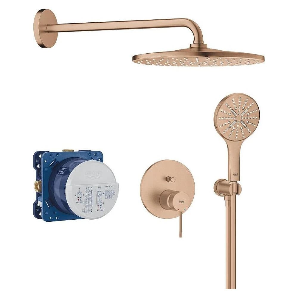 Grohe Essence New Bronz Fırçalanmış Duvardan Duş Sistemi