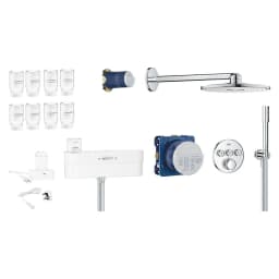 Grohe SmartControl Purefoam Krom Duvardan Duş Sistemi görsel 1
