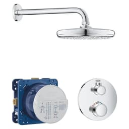 Grohe Grohtherm Convent. Concealed Krom Tempesta 210 Duvardan Duş Sistemi görsel 1