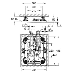 Grohe Rainshower Aqua Krom 381x678mm Tavandan Ankastre Duş görsel 2
