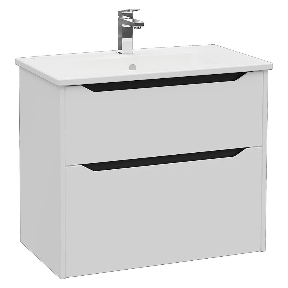 Vitra Integra Square 80 Cm Mat Açık Gri İki Çekmeceli Lavabo Dolabı