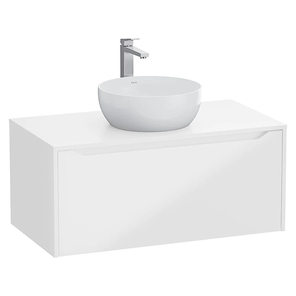 Vitra Integra Square 100 Cm Parlak Beyaz Lavabosuz Çanak Lavabo Uyumlu Dolap