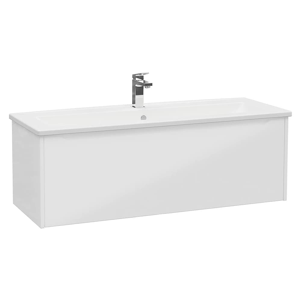 Vitra Integra Square 120 Cm Parlak Beyaz Tek Çekmeceli Lavabo Dolabı