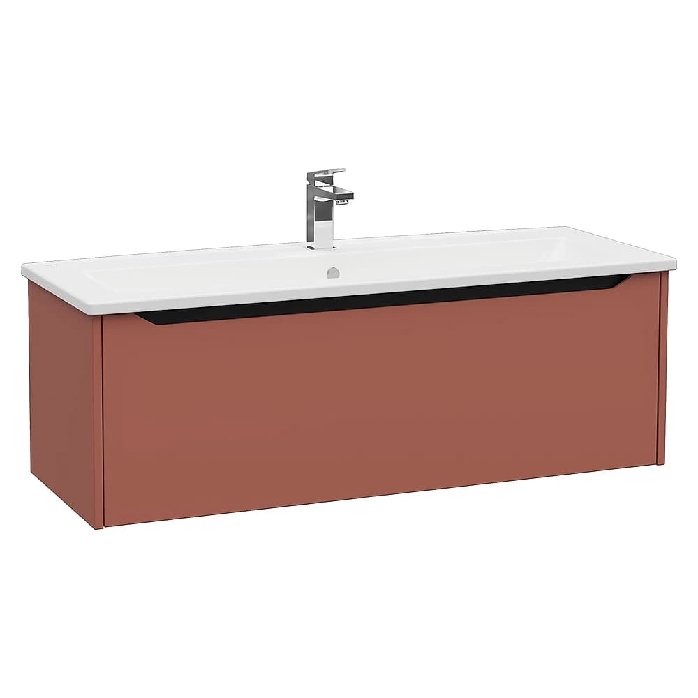 Vitra Integra Square 120 Cm Mat Kırmızı Tek Çekmeceli Lavabo Dolabı