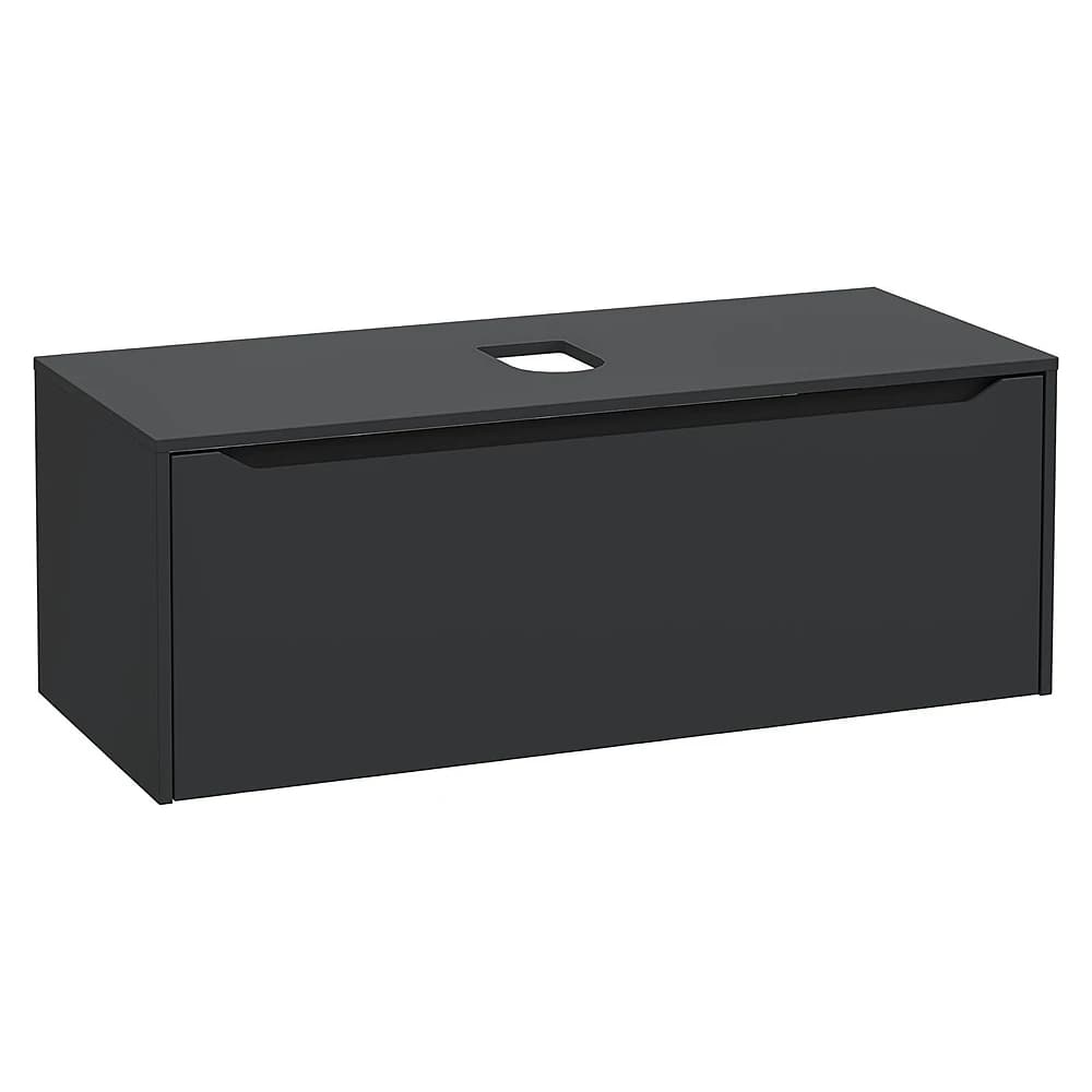 Vitra Integra Square 120 Cm Mat Grafit Lavabosuz Çanak Lavabo Uyumlu Dolap