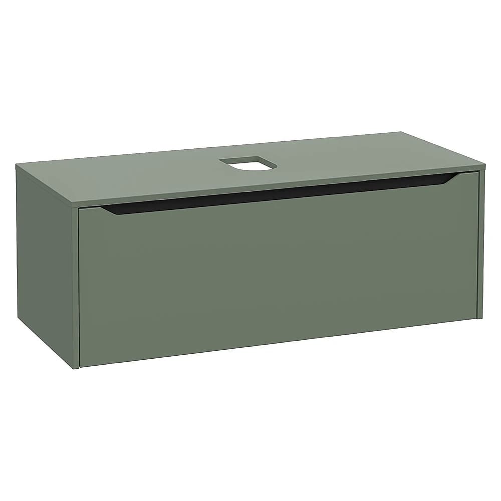 Vitra Integra Square 120 Cm Mat Yeşil Lavabosuz Çanak Lavabo Uyumlu Dolap