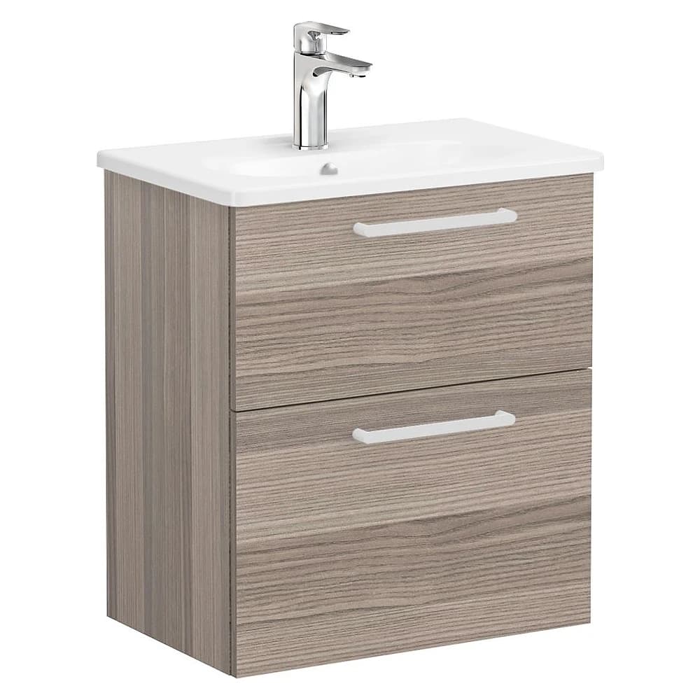 Vitra Root Flat 60 Cm Cordoba İki Çekmeceli Yuvarlak Lavabolu Lavabo Dolabı