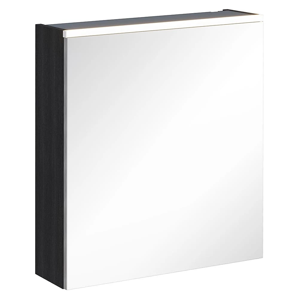 Vitra Core 60 Cm Hareli Siyah Meşe Aydınlatmalı Sol Dolaplı Ayna