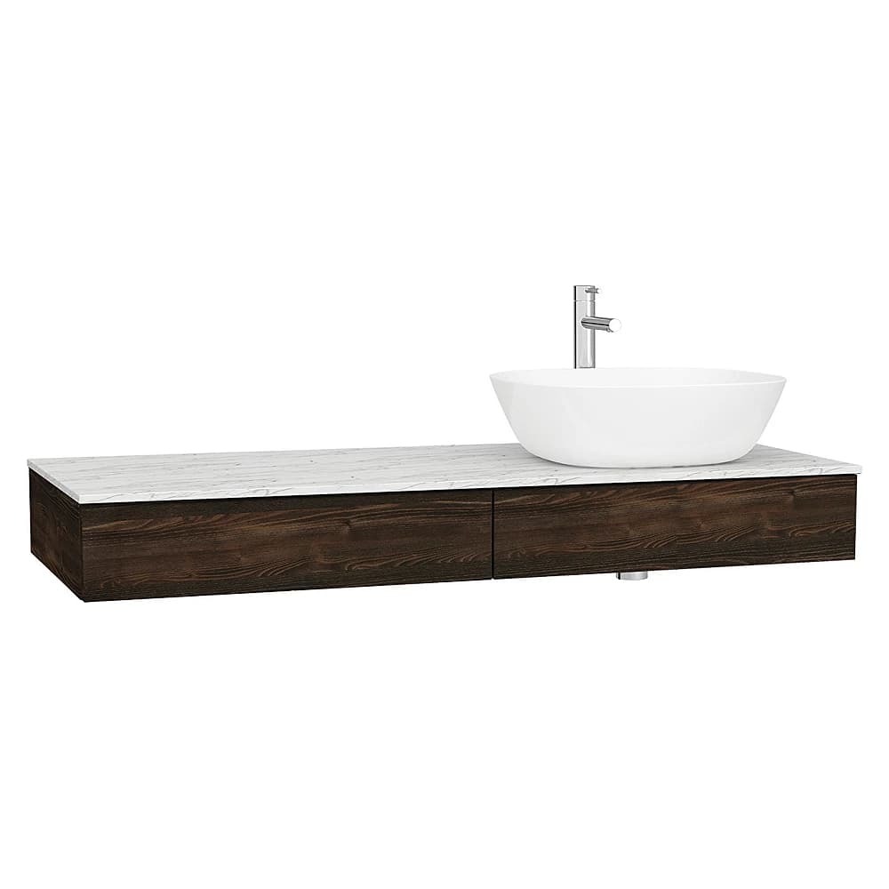 Vitra Origin 120 Cm Karaağaç İki Çekmeceli Sağ Sifonlu Tezgah Ünitesi
