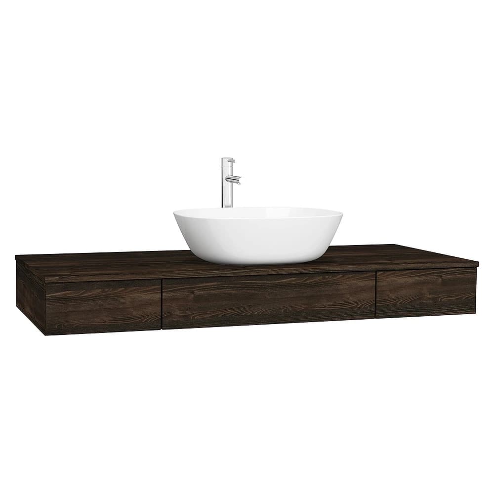 Vitra Origin 120 Cm Karaağaç İki Çekmeceli Orta Sifonlu Tezgah Ünitesi