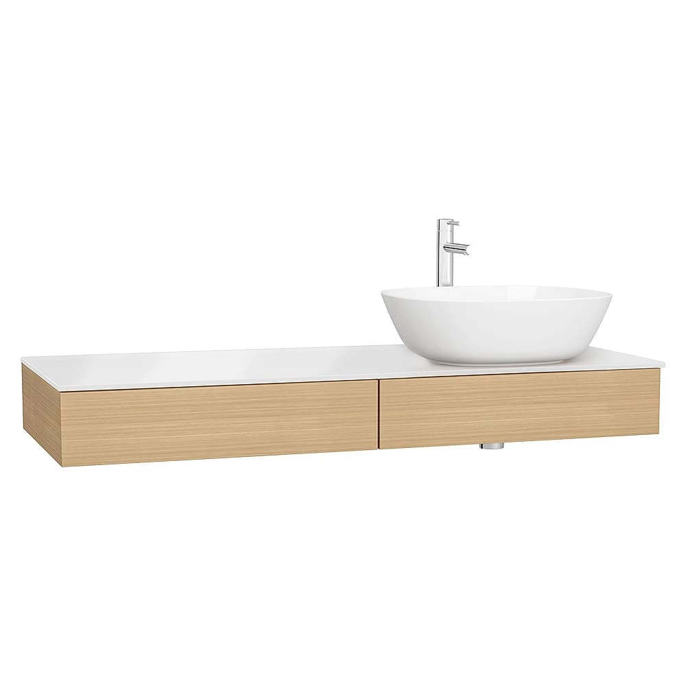 Vitra Origin 120 Cm Yatay Meşe İki Çekmeceli Sağ Sifonlu Tezgah Ünitesi