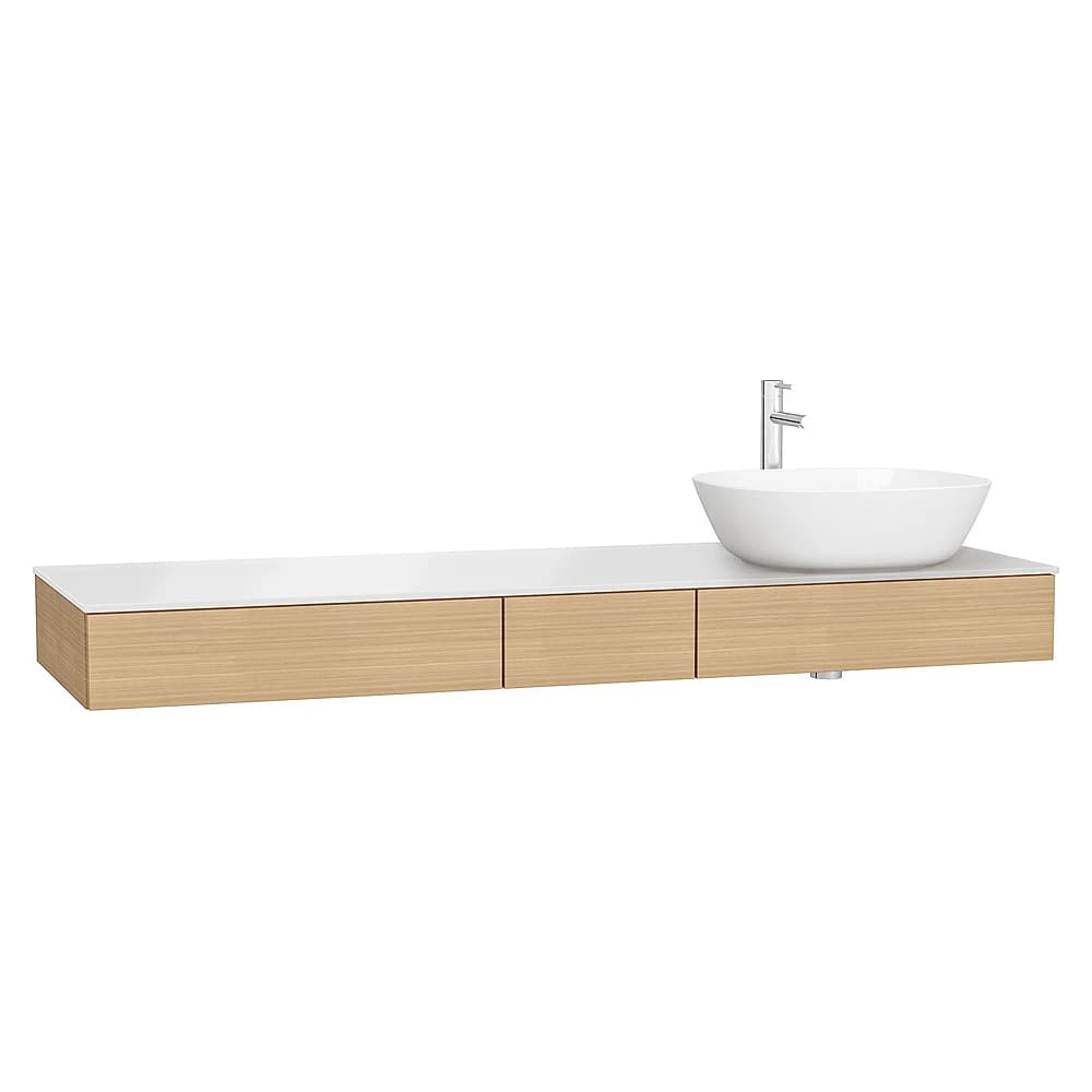 Vitra Origin 150 Cm Yatay Meşe Üç Çekmeceli Sağ Sifonlu Tezgah Ünitesi