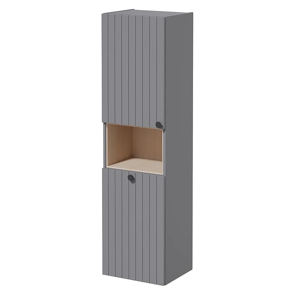 Vitra Root Groove 40 Cm Mat Gri Çamaşır Sepetli Sol Boy Dolabı