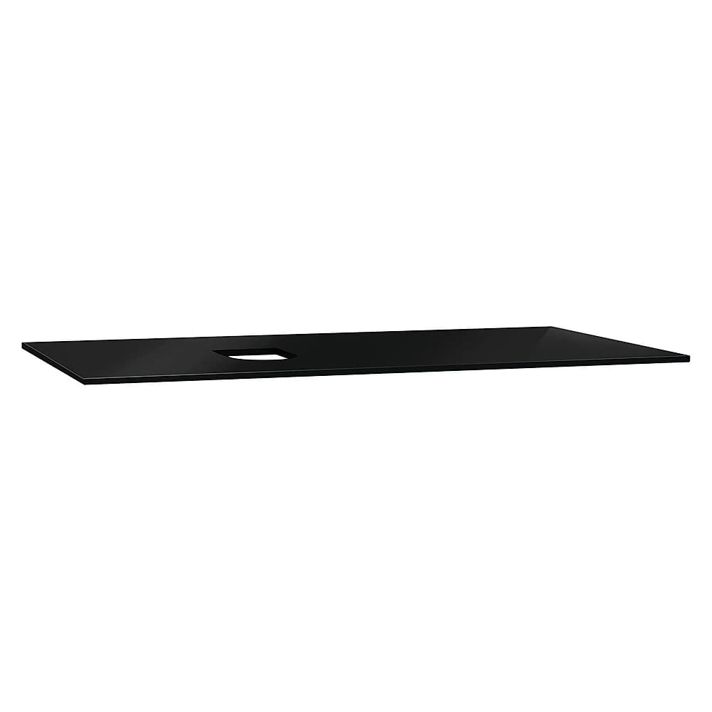 Vitra Origin 90 Cm Siyah Cam Armatür Deliksiz Sol Sifonlu Üst Tezgah