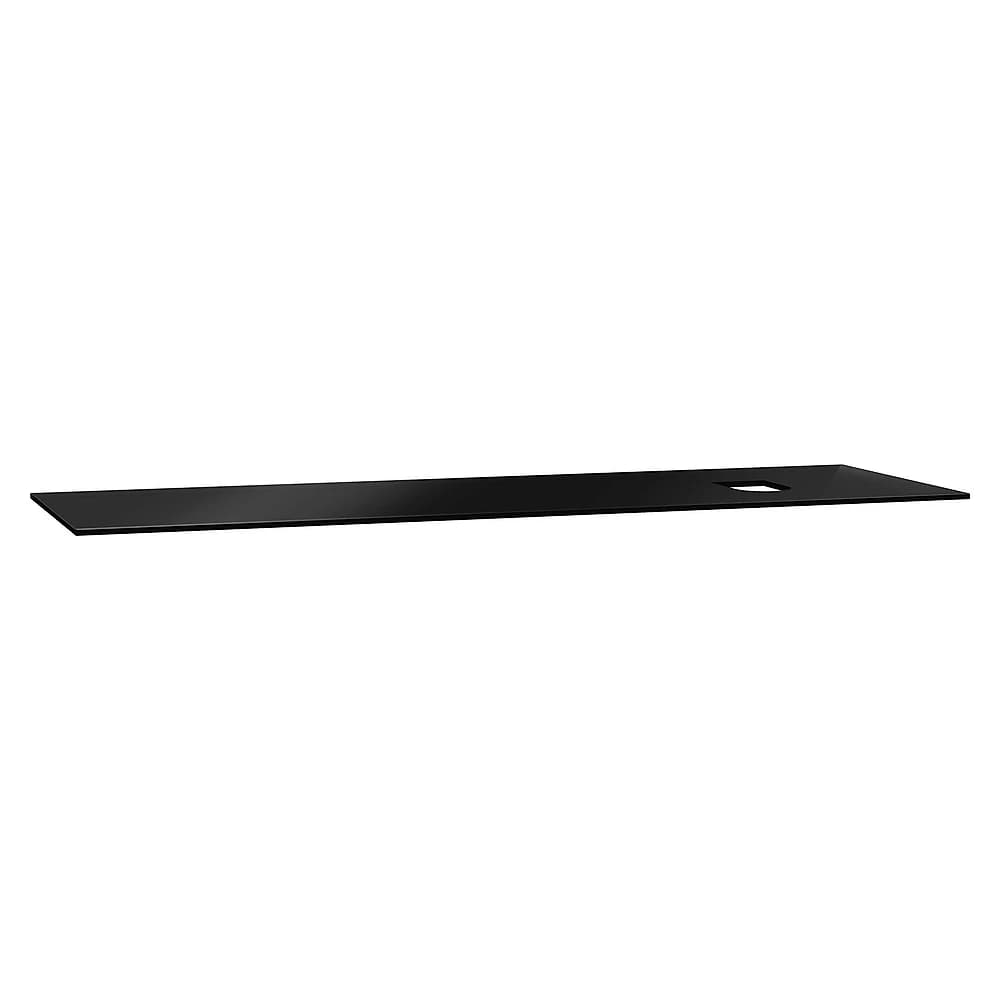 Vitra Origin 150 Cm Siyah Cam Armatür Deliksiz Sağ Sifonlu Üst Tezgah