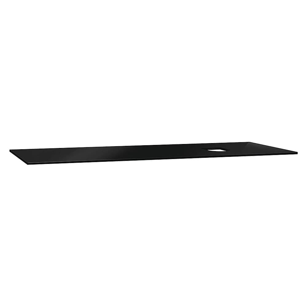 Vitra Origin 120 Cm Siyah Cam Armatür Deliksiz Sağ Sifonlu Üst Tezgah